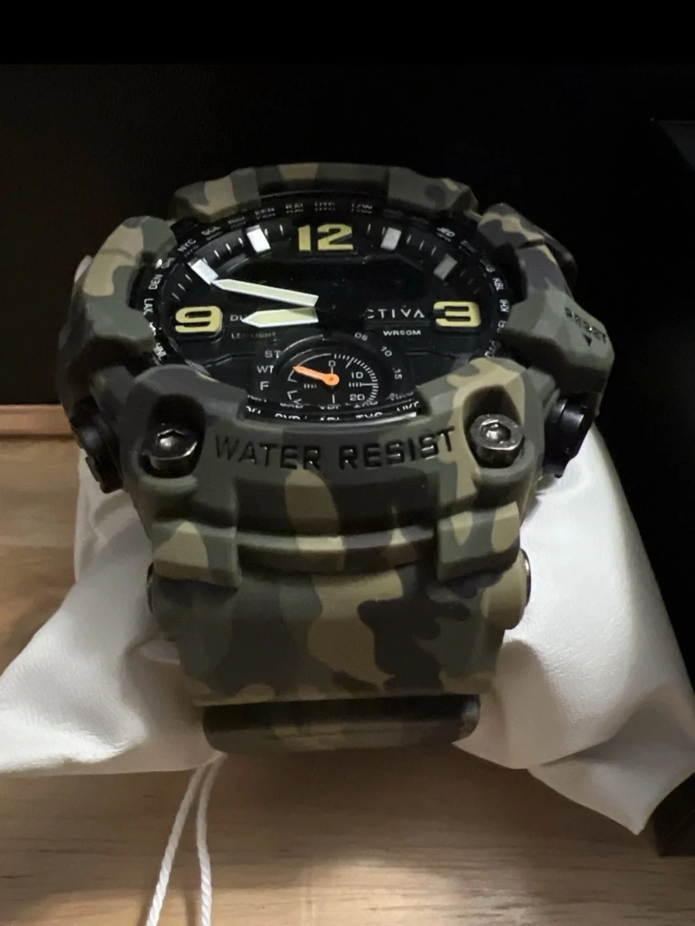 Ativa Men's Camouflage Dual Display Sport Watch - Green & Black